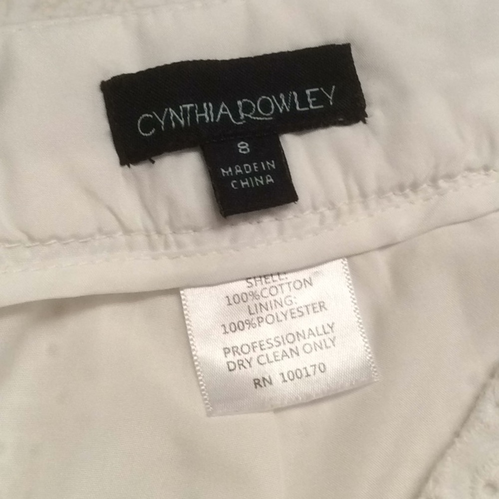 Pretty White Eyelet Cynthia Rowley Shorts